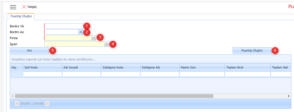 Dış Kaynak Yönetimi Puantaj Oluşturma1