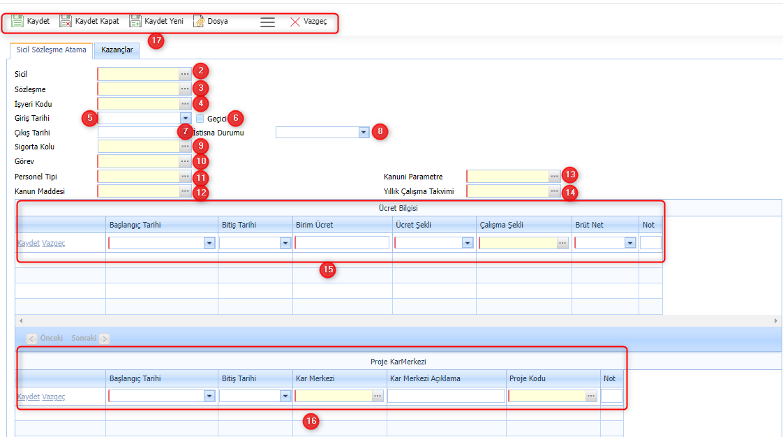 Dış kaynak Yönetimi Sicil Sözleşme Atama2