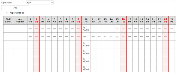 İK Dış Kaynak Yönetimi (Aylık)