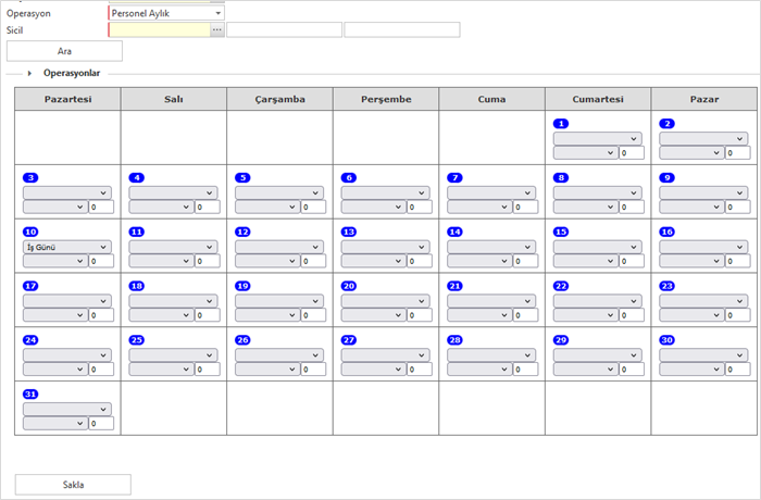 İK Dış Kaynak Yönetimi (Personel Aylık)